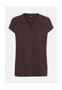 olsen - Shirt mit Tunikaausschnitt und Kimonoärmeln - Dark Brown
