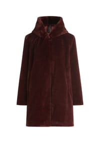BETTY BARCLAY - Plüschjacke mit Kapuze - beige