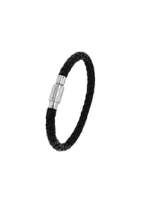 JOOP! - Herren Armband, Edelstahl/Leder - Grau