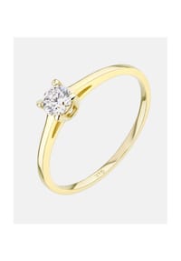 VANLERÉ - Solitär Ring, mit Zirkonia, 375 Gelbgold - gold