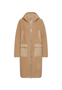 camel active - Teddymantel mit 2-Wege Reißverschluss - Dunkelgrün