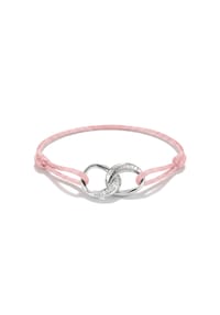Thomas Sabo - Textilarmband Together pink mit Zirkonia - silberfarben, pink
