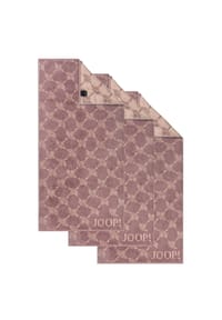 JOOP! - Handtuch Classic / Infinity Kollektion, 3er Pack - 50x100 cm, Walkfrottier - Anthrazit