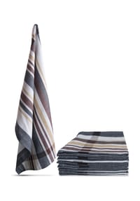 Aspero® - 10 Geschirrtücher Toffee Stripe - Grau