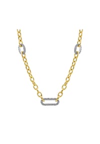 VANDENBERG - Damen Collier, 585er Gold mit Weißgold, 160 Diamanten zus. ca. 0,60 Karat - Gelbgold/Weißgold