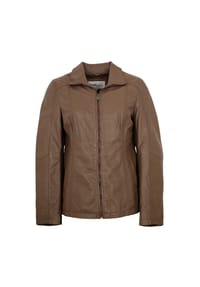 JILANI - Damen Lederjacke Lammnappa hellbraun - hellbraun