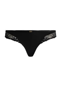 BOSS - Bianca Brazilian Slip, Spitze, Emblem, für Damen - 001 BLACK