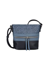 TOM TAILOR ELLEN - Umhängetasche, Kunstleder, Reißverschluss, für Damen - FLOWER BLUE
