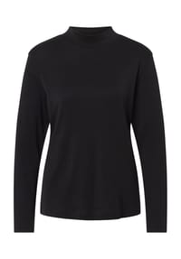 adagio - Langarmshirt "Marni", Stehkragen, für Damen - BLACK