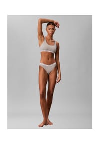 Calvin Klein - Slip Icon Logo, Gummibund, für Damen - 3CC BLK/CEDAR/GREY