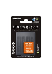 COFI - Eneloop Pro AAA Akkus 930 mAh 4 Stk. – wiederaufladbare Batterien - 