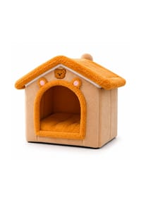 COFI - Haustierhöhle für Katzen und kleine Hunde Weiches Kuschelhaus - Braun 33x29x26 cm