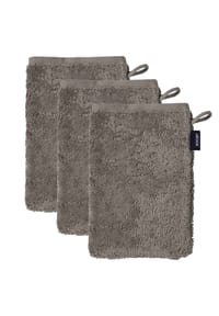 JOOP! - Waschlappen, 3er Pack - Waschhandschuh, Doubleface,16x22cm, Walkfrottier - Anthrazit Cornflower