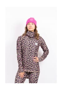 eivy - Funktionsshirt Icecold mit Daumenschlaufen - Black Leopard