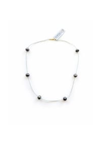 DI PERLE® DI PERLE Schmuckkollektion - Tahiti Zuchtperlen Armschmuck Armband aus Edelstahl vergoldet mit Prehnit, 57 cm - weiß
