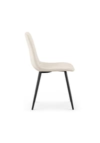 Akord - Livo Gesteppte Esszimmerstühle aus Samt, 2er-Set - beige