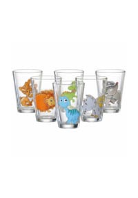 RitzenhoffAndBreker - Kindergläser Dino und Waldtiere 200 ml 6er Set bunt - bunt