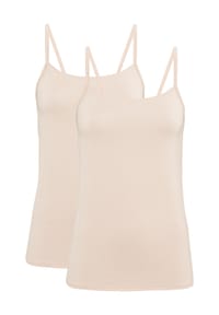 SCHIESSER - Unterhemden, 2er-Pack, Spaghetti-Träger, Single-Jersey, für Damen - 000 SCHWARZ