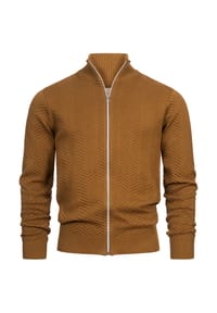 KRONSTADT - Strickjacke KSCarlo Zip - Black