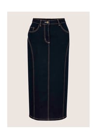 MADELEINE - Jeansrock in langer Bleistiftform - darkblue