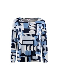 STOOKER® - CALLA PRINT Damen Langarmshirt - black abstract aop