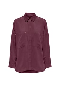 ONLY® - Overshirt, Blusenkragen, für Damen - 294415 MAUVE WINE
