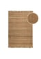 Green Looop Kurzflorteppich Dhurry - Jute Teppich natur handgewebt mit Fischgrätstruktur & Fransen, robust Bild 10