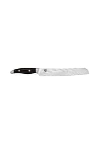 KAI - Brotmesser Shun Nagare Black, Dual-Core-Stahl, Pakkaholz, Klingenlänge 23 cm - silber