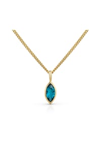 Orolino - Halskette 585/- Gold 1 Blautopas beh. - gelb
