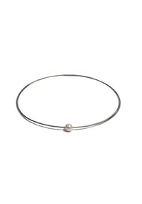 Adelia's - Damen Perlenschmuck Edelstahl Süsswasser Perlen Halsreif ( 45 cm ) - weiß