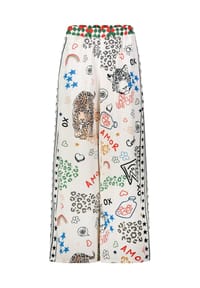 EIGHT2NINE - Hose - allover print: animal leo-star-graphic