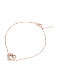 SMART JEWEL® - Armband Herz mit Zirkonia, rosé vergoldet, Silber 925 - rosé