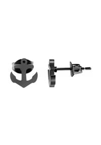 Adelia's - Adelia's Damen Ohrstecker aus Edelstahl mit Anker - silber