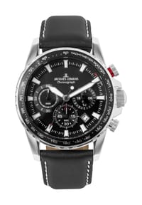 JACQUES LEMANS LIVERPOOL - Herren Chronograph "1-2099" - SILBER/SCHWARZ