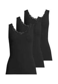 Nina von C. - Unterhemd / Top 3er Pack Body & Soul - Schwarz