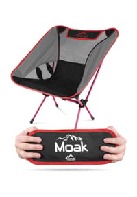 normani® - Ultraleichter Campingstuhl Moak - Anthrazit/Rot