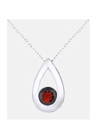 Diamant L'eternel - Kette mit Anhänger, mit Garnet, 375 Weißgold - white gold