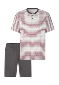 SIEH AN! - Shorty - anthrazit-kirsche-geringelt