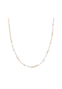 GLANZSTÜCKE MÜNCHEN - Damen Kette aus 925/- Sterling Silber in Gelbgold mit Labradorit und Süßwasser-Zuchtperle - gelbgold