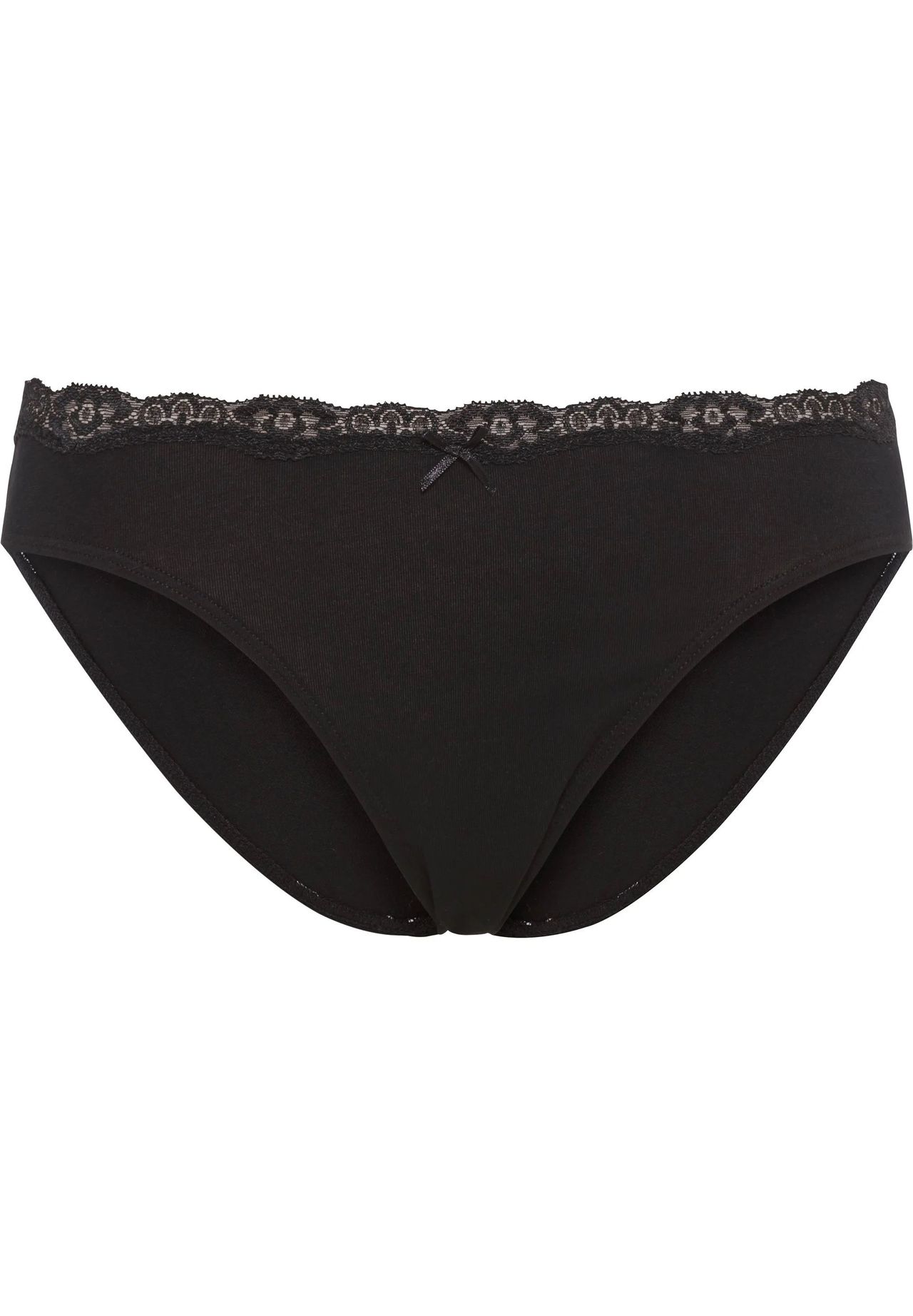Lascana Perfect Basics Slip, Schleife, 4Er-Pack, FüR Damen, Weiß|Pink|Schwarz, 40/42
