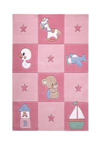 SMART KIDS - Kinderteppich Newborn - Karomuster & Kindermotive - grün