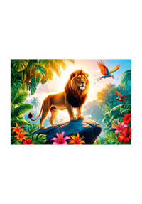 Trefl - Puzzle Löwe, Kinderpuzzle, Kinder, 200 Teile, 48 x 34 cm - 