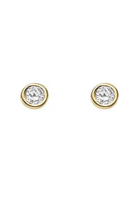 Adelia's - Adelia's Damen Solitär Ohrstecker Ohrringe 585 Gold ( 14K ) mit 2 Brillanten ( 0,1 ct ) - gold