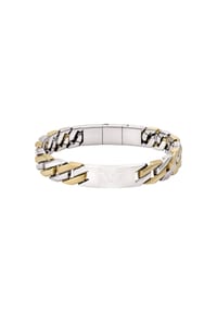 EMPORIO ARMANI N/A - Emporio Armani Herren-Armband aus Edelstahl mit ID-Plakette, EGS3314040 - Zweifarbig
