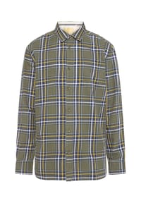 GLOBETROTTER - Freizeithemd, Langarm, Kent, für Herren - 3 OLIVE/NAVY/YELLO