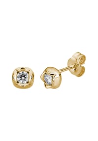 LYOMI - Ohrstecker 585/- Gold 2 Diamant Lab Grown 0,20ct. - gelb