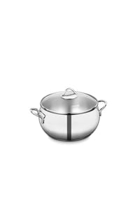 KORKMAZ - Korkmaz Tombik Kochtopf ø18 cm - 2,5 Liter - Für alle Herdarten - Silber 18 x 10 cm