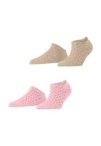 ESPRIT - Sneakersocken, 2er-Pack, Punktemuster, für Damen - 210 WHITE/GREY