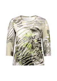 BETTY BARCLAY - Basic Shirt mit Print - Khaki/Cream