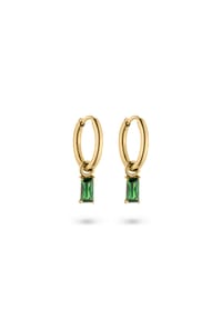 s.Oliver - Creolen - Green Stone - gold